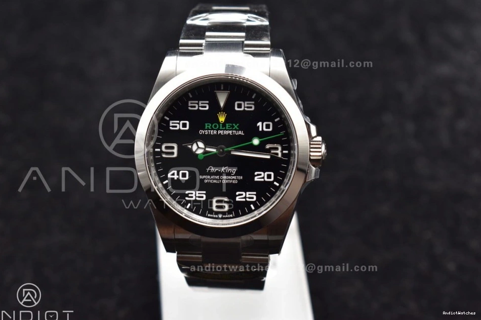 Dial VR SS Best 904L 1:1 Clean Steel Black Stretchable Edition Bracelet on Air-King 126900 500 0417